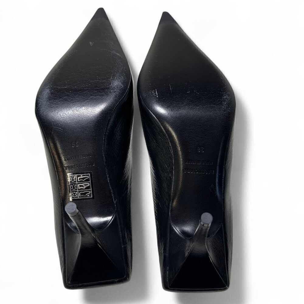 Balenciaga Women's Black Square Knife BB Mule Size 38 NEW IN BOX - Picture 14 of 16